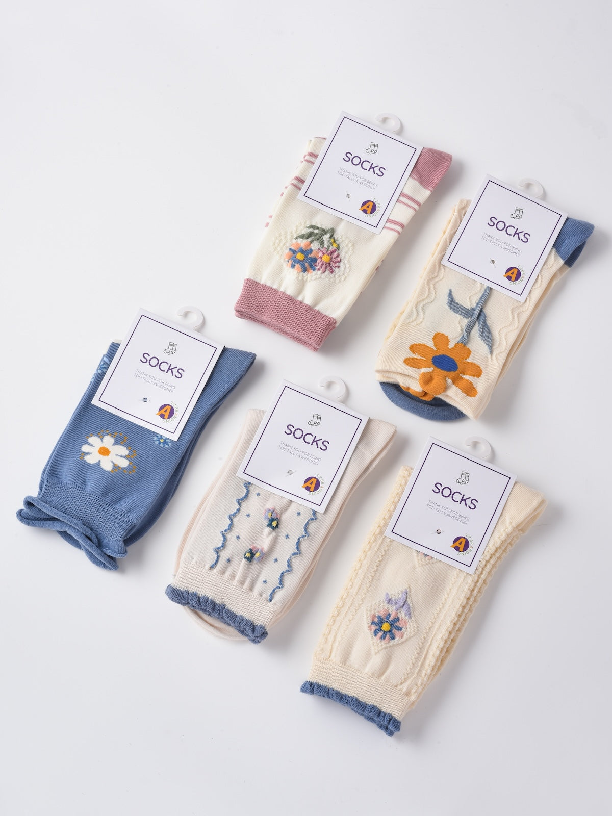Rufia - Blossom Beauty 3D Floral Embellished Socks