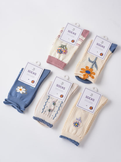 Rufia - Blossom Beauty 3D Floral Embellished Socks