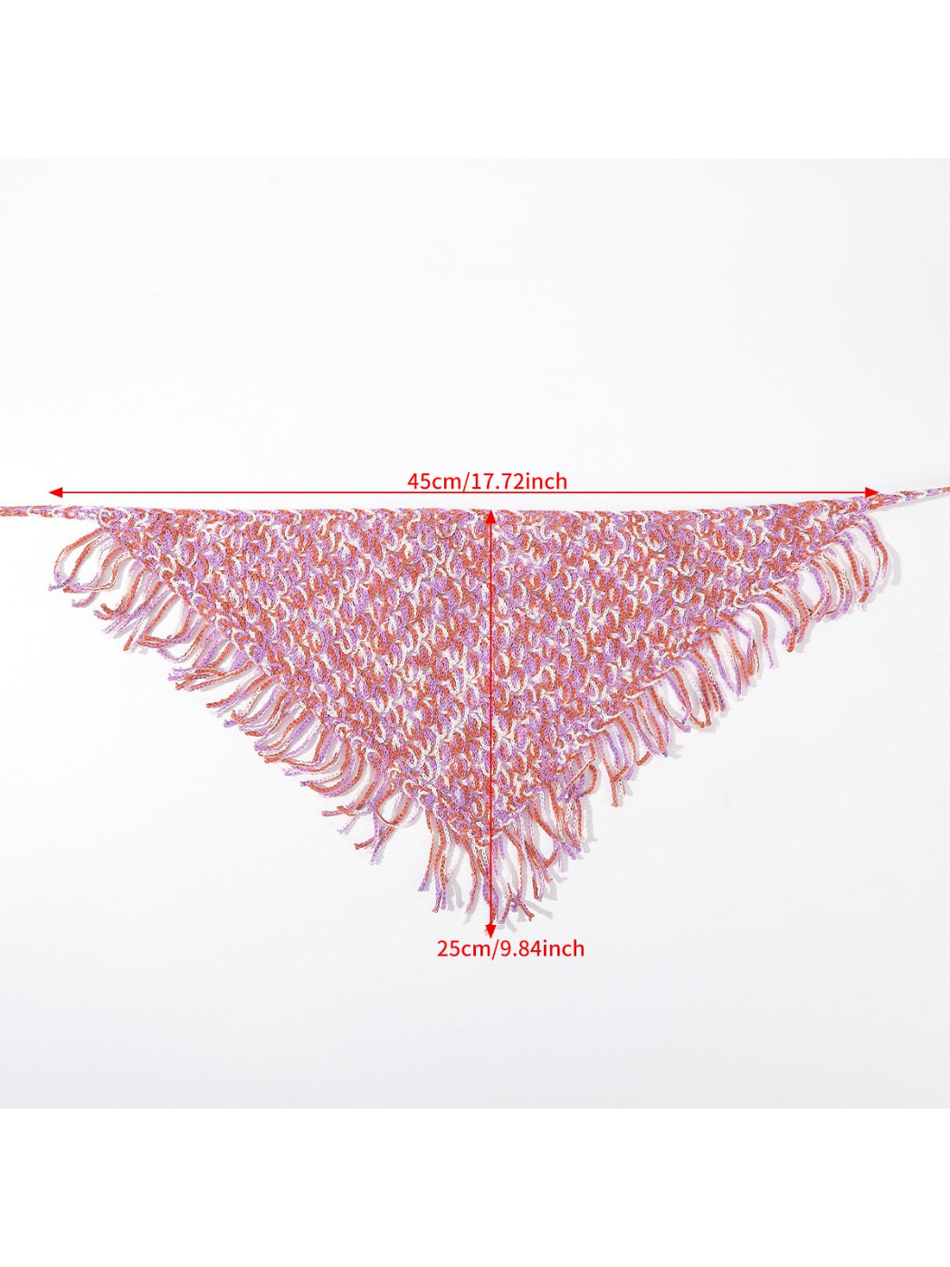 Scarvii Crochet Colorblock Fringe Hair Scarf