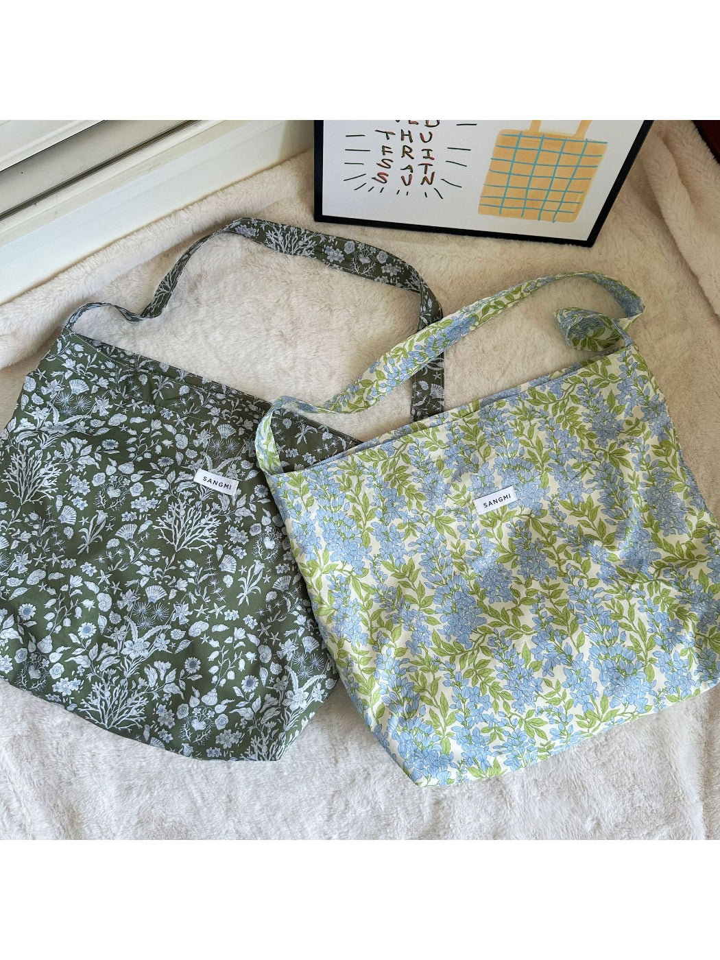 Cosbai - Vintage Floral Slouchy Bag