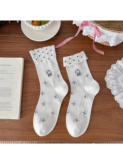 Rufia - Cartoon Animal Openwork Crew Socks