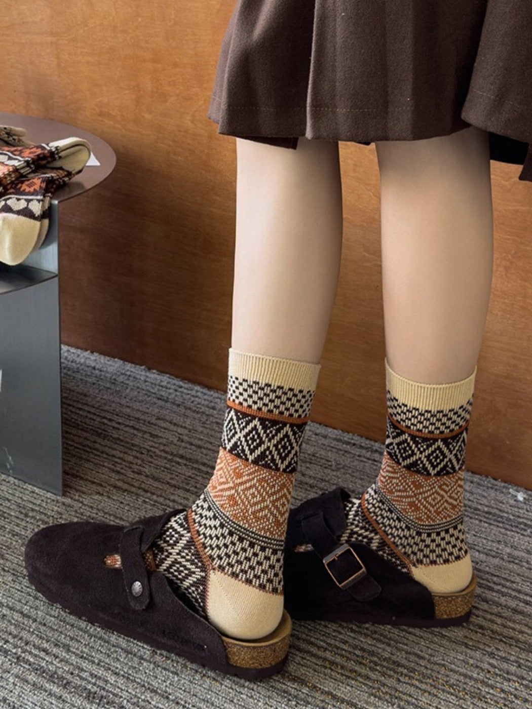 Rufia - Retro Warm Mid-Calf Socks for Women