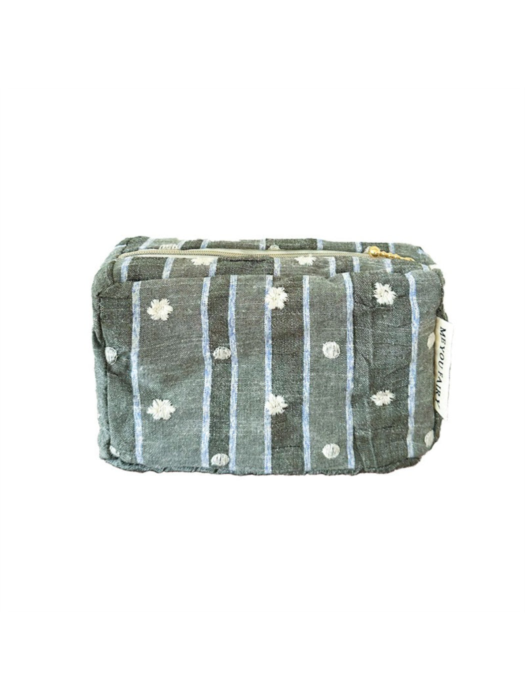 Top view of Cosbai Soft Stripe Organizer Bag highlighting soft stripe design