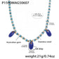 Bauai - Colorful Flat Bead Pendant Necklace - Elegant & Charming