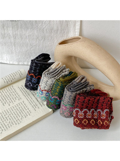 Rufia - Folk Pattern Crew Socks