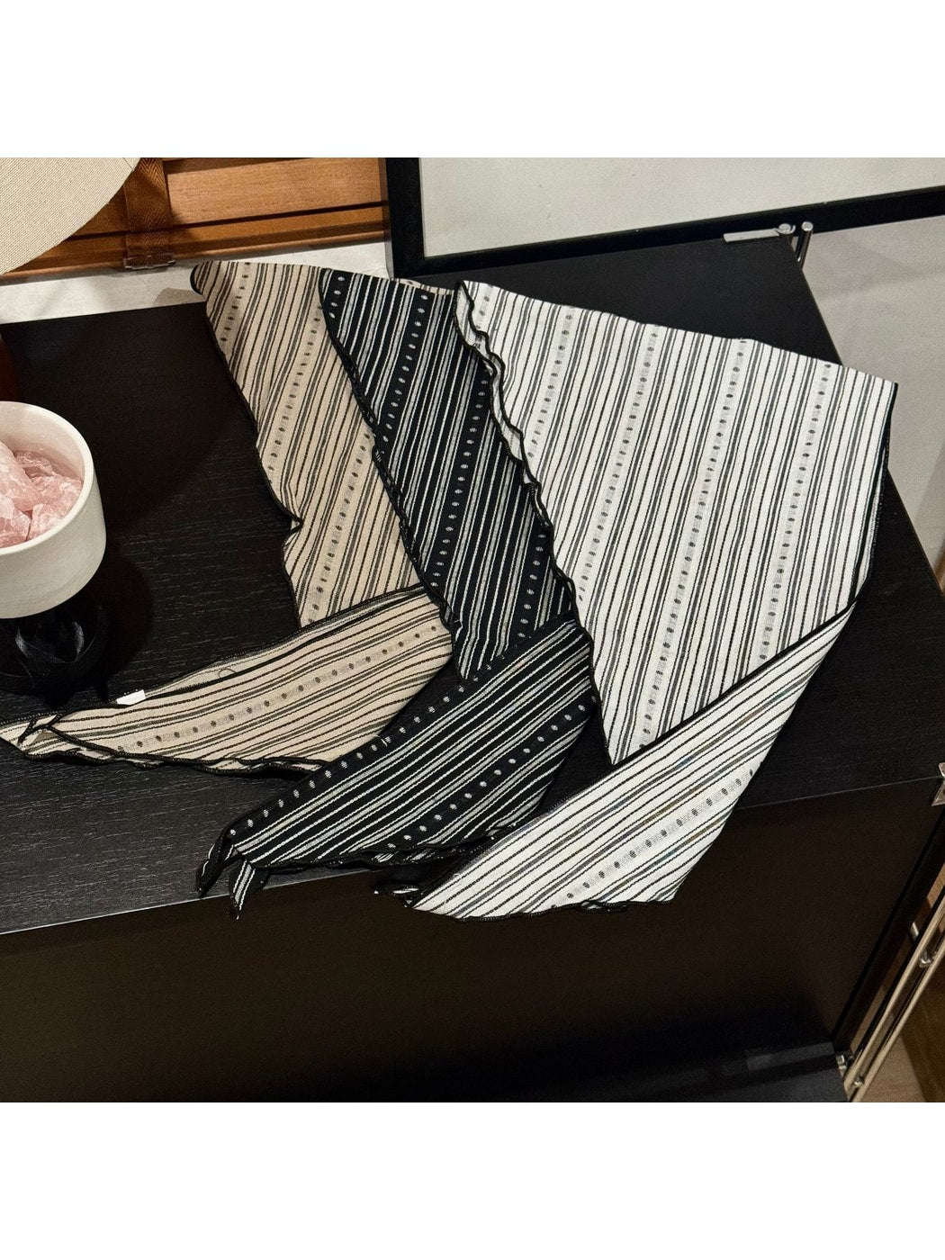 Scarvii - Minimal Striped Pattern Decorative Triangle Bandana