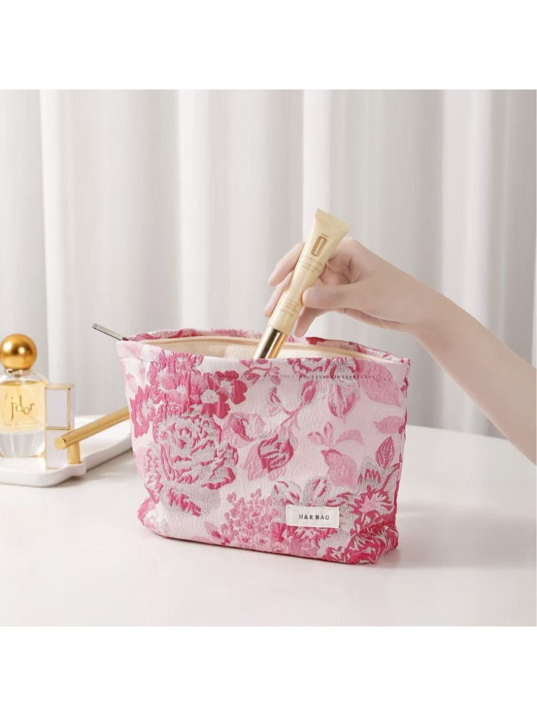 Cosbai - Vintage Floral Cosmetic Bag