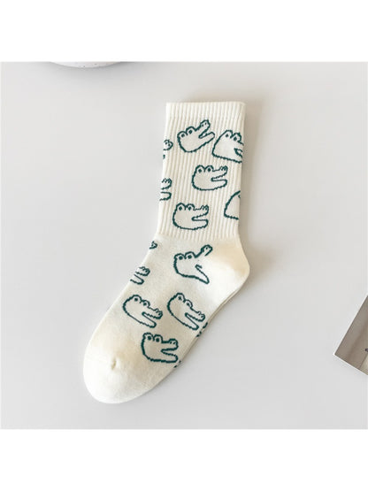 Rufia - Smiley & Heart Graphic Crew Socks