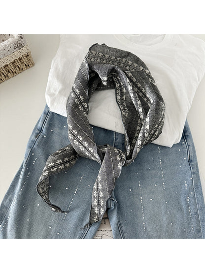 Scarvii - Bohemian Embroidered Floral Neck Scarf