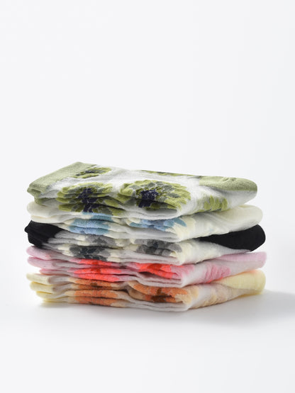 Rufia - Sheer Floral Motif Crew Socks