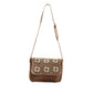 Cosbai - Boho Brown Floral Flip-Top Crossbody Bag
