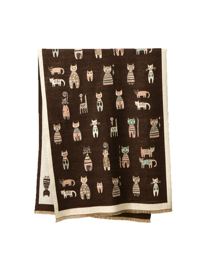 Scarvii - Cat Print Winter Scarf