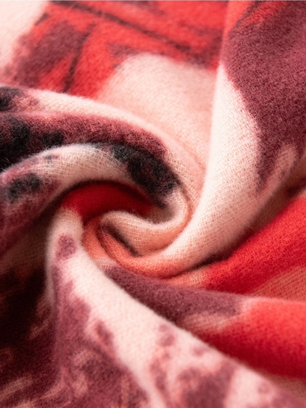 Scarvii - Thick Leaf Print Winter Scarf & Shawl