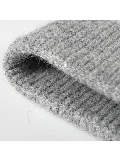 Haila - Contrast-Stitch Cuffed Knit Beanie