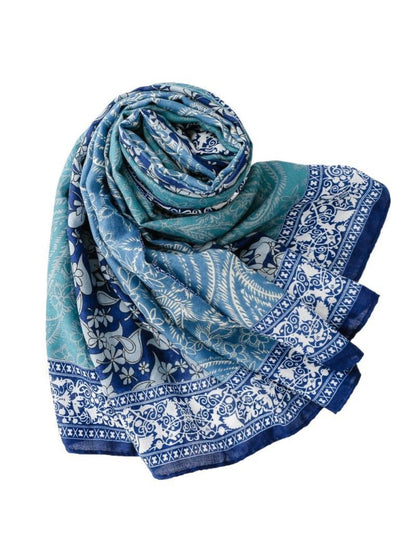 Scarvii - Paisley Print Long Scarf for Women