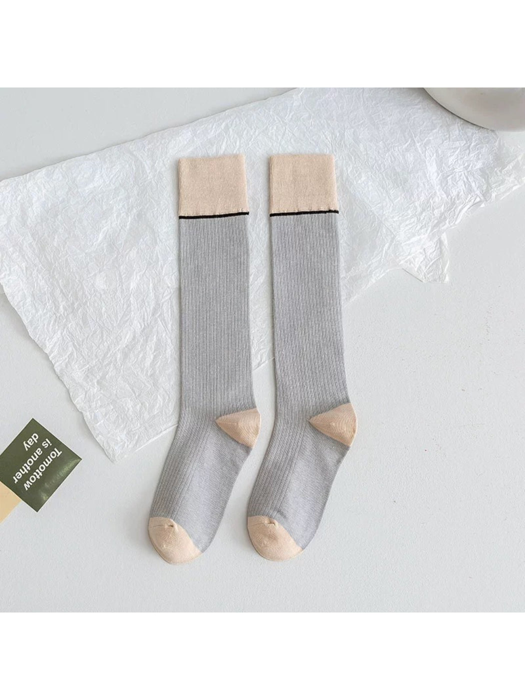 Rufia - Colorblock Ribbed Knee High Socks product image 8