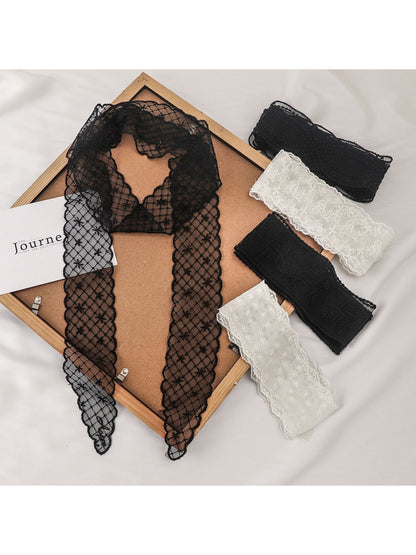 Scarvii - Polka Dot Lace Ribbon Headband
