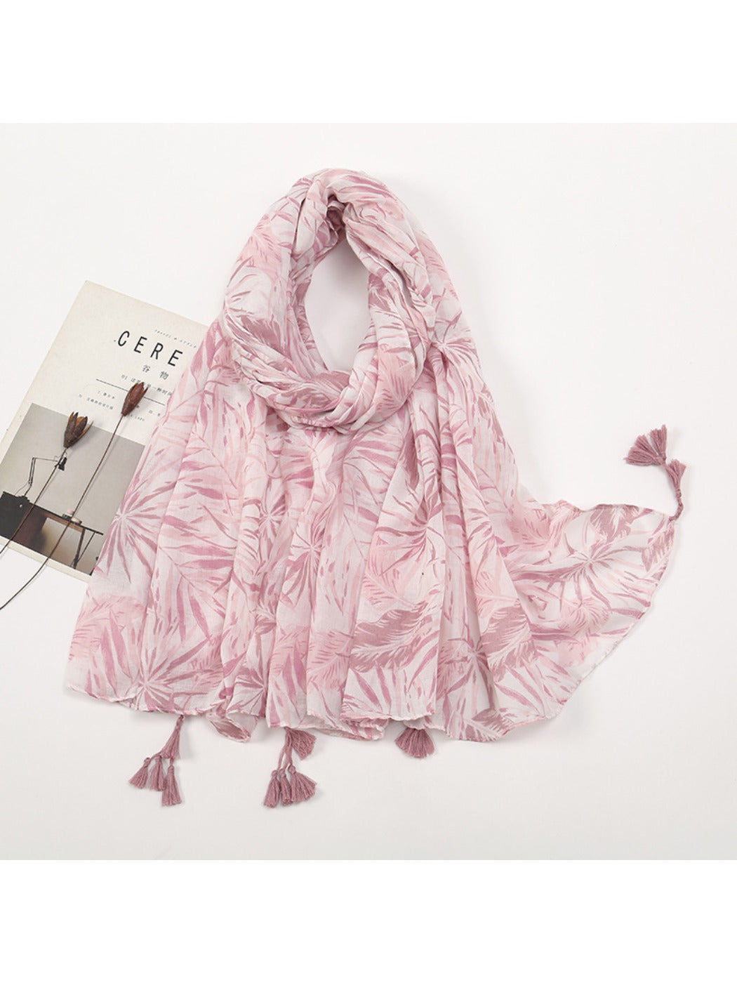 Scarvii - Color-Blocked Shawl Scarf with Tassels - Stylish & Versatile