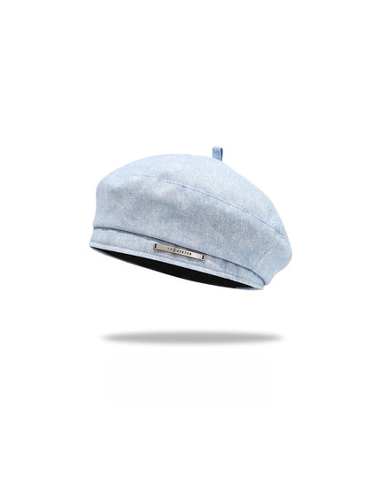 Haila - Solid Color Round Crown Beret