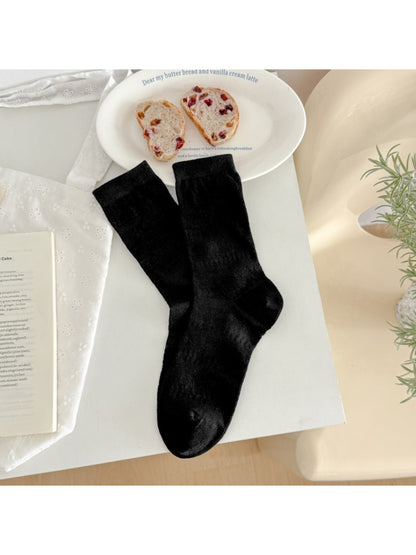 Rufia Neutral Textured Crew Socks color options