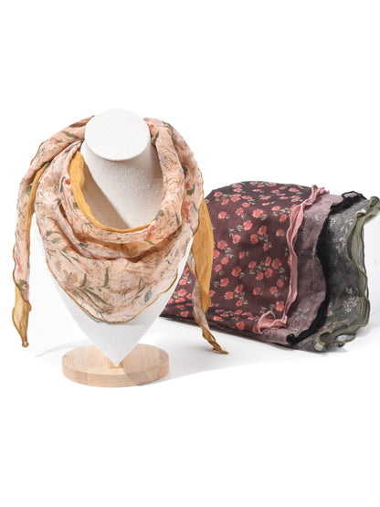 Scarvii - Boho Floral Triangle Bandana Scarf