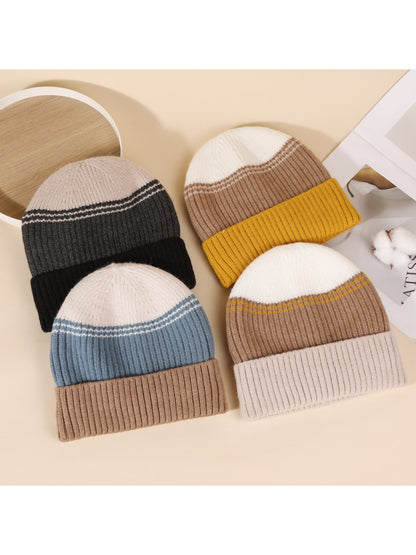 Haila - Color-block Knitted Beanie
