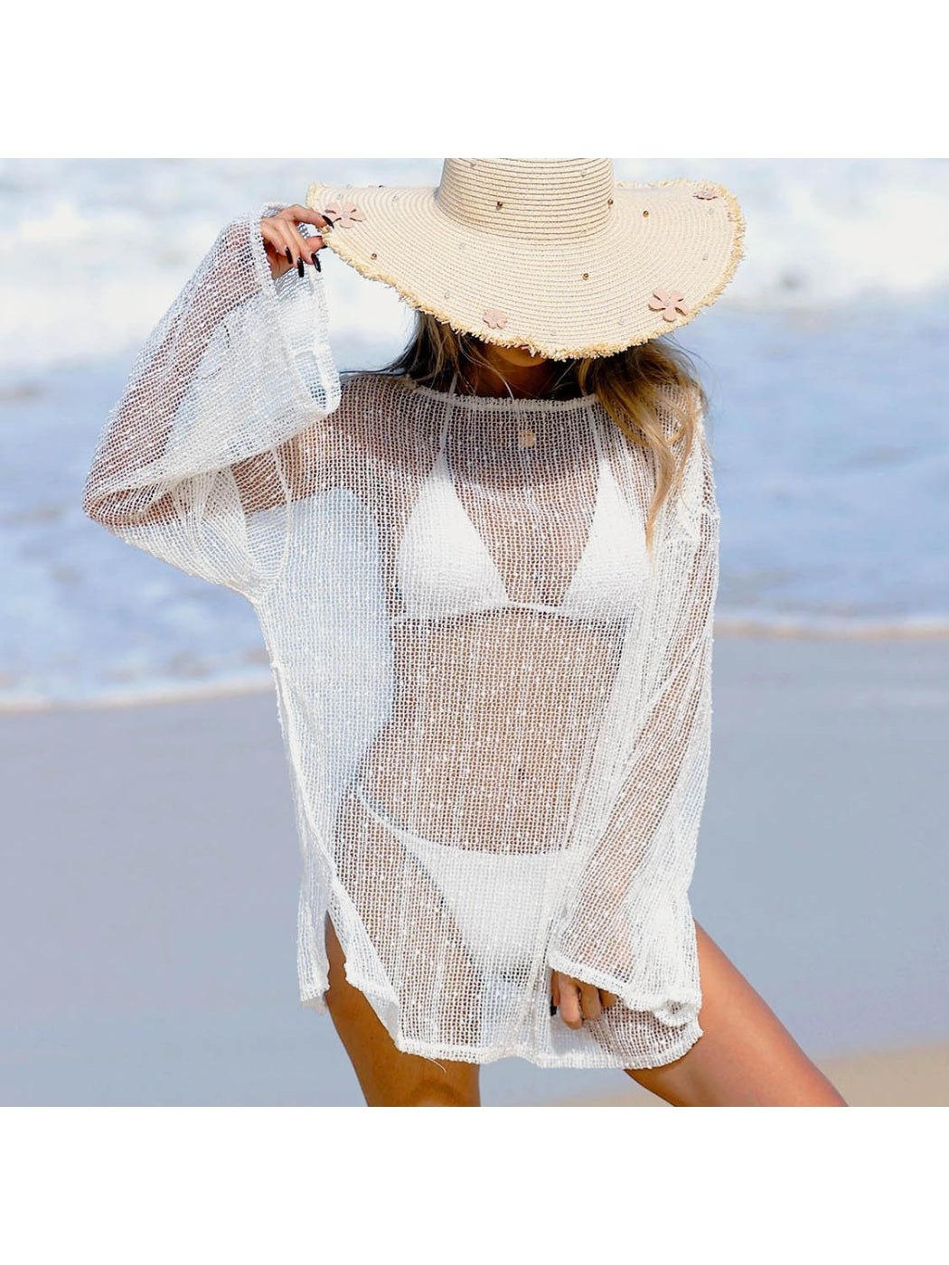 Crosa - Beach Mesh Cover Up Dress