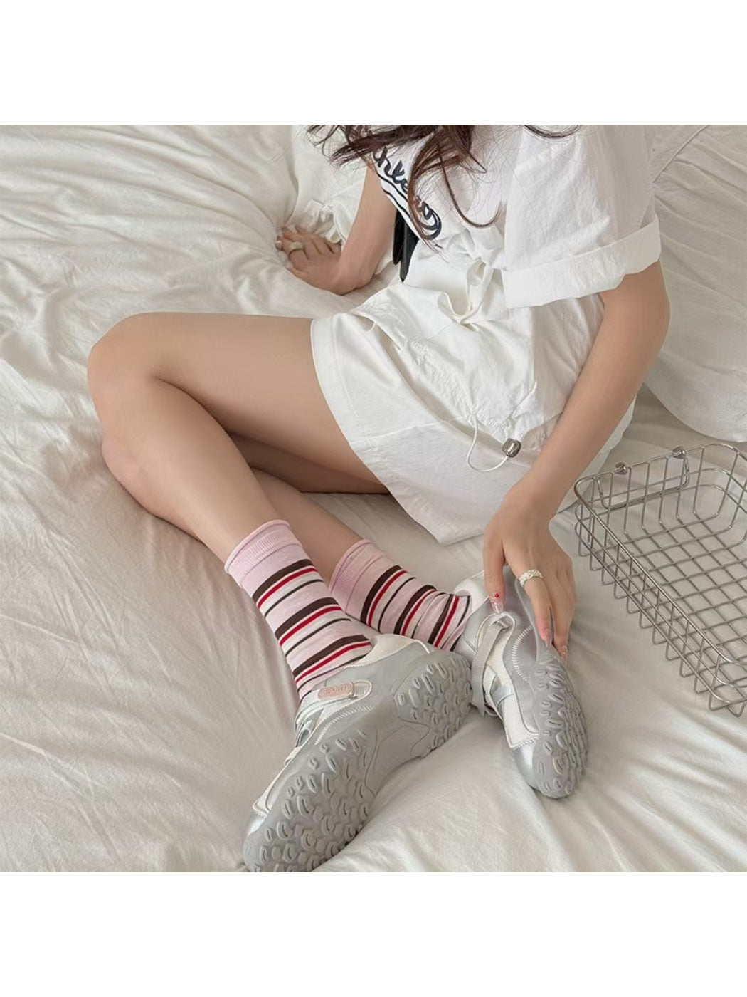 Rufia - Retro Stripe Daily Crew Socks product image 1