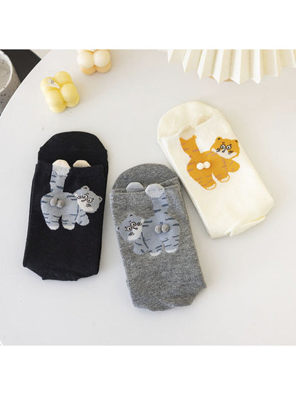 Rufia - Whimsical Cat Motif Crew Socks product image 1