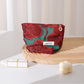 Cosbai - Floral Print Handheld Cosmetic Pouch Bag