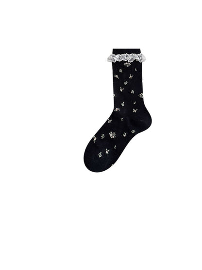 Rufia - Vintage Ditsy Floral Lace Crew Socks product image 6