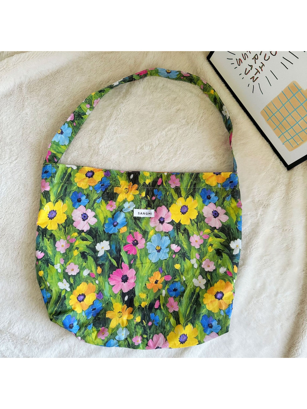 Cosbai - Vintage Floral Slouchy Bag