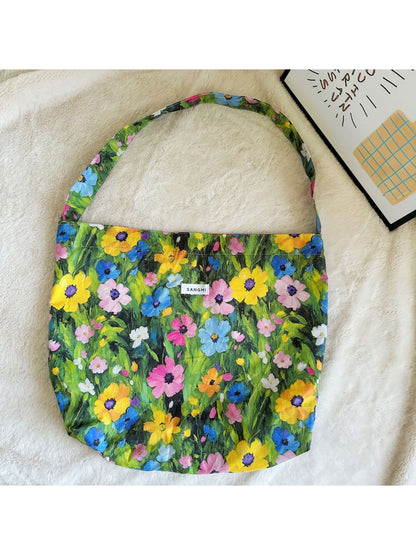 Cosbai - Vintage Floral Slouchy Bag
