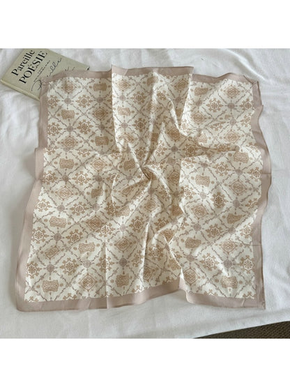 Scarvii - Floral Print Patterned Everyday Square Scarf