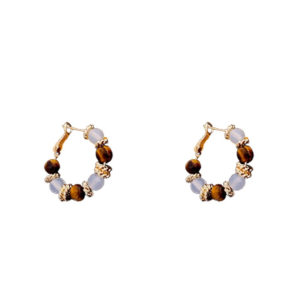 Earwish - Vintage Beaded Hoop Earrings - Chic & Dainty
