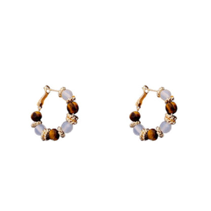 Earwish - Vintage Beaded Hoop Earrings - Chic & Dainty