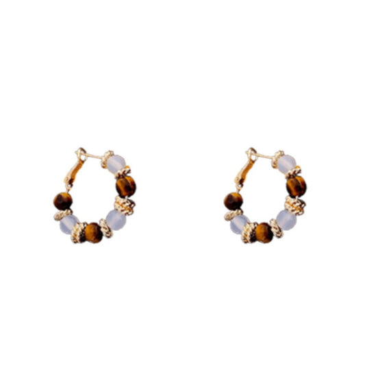 Earwish - Vintage Beaded Hoop Earrings - Chic & Dainty