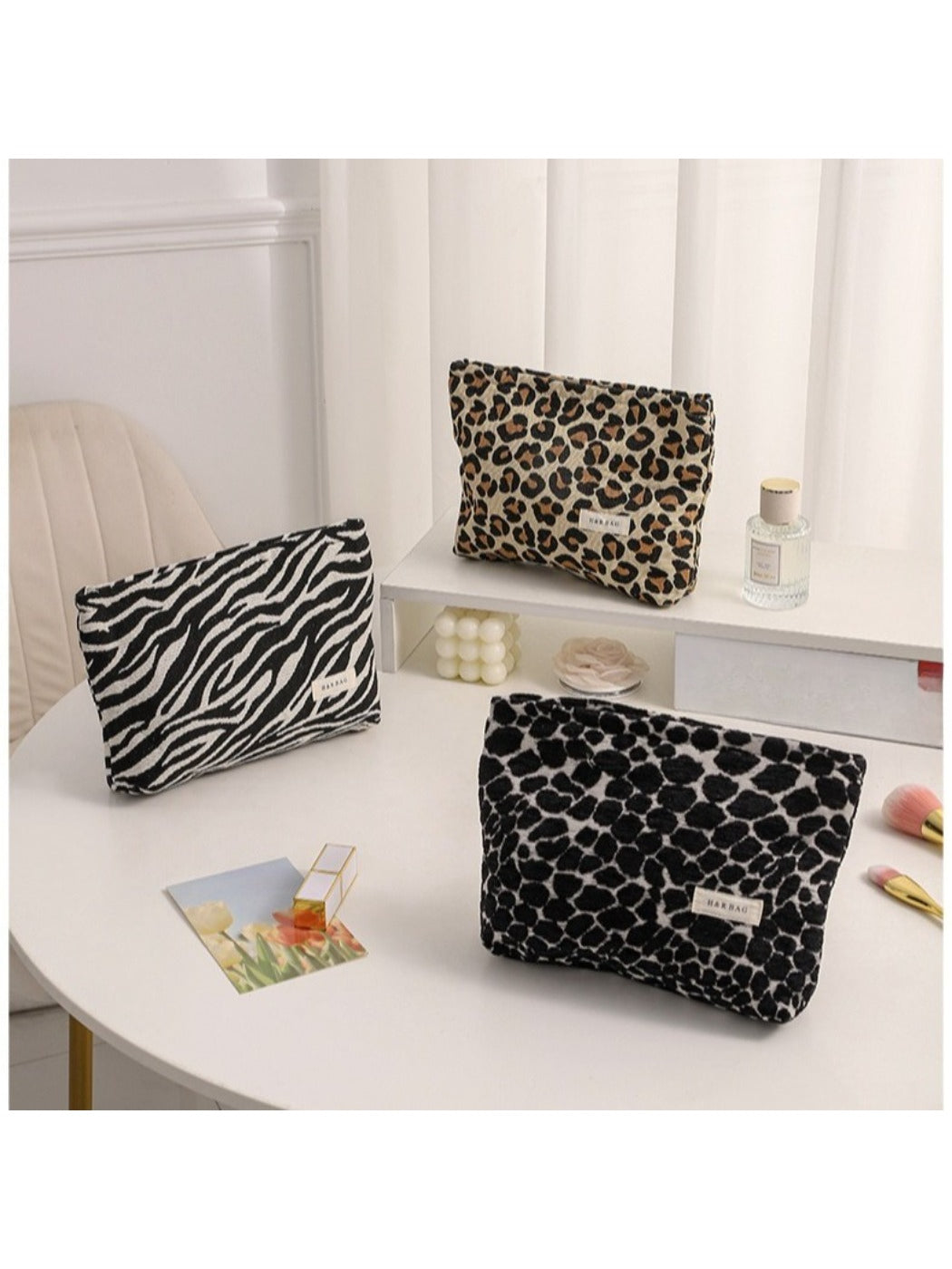 Cosbai - Wild Animal Print Cosmetic Bag