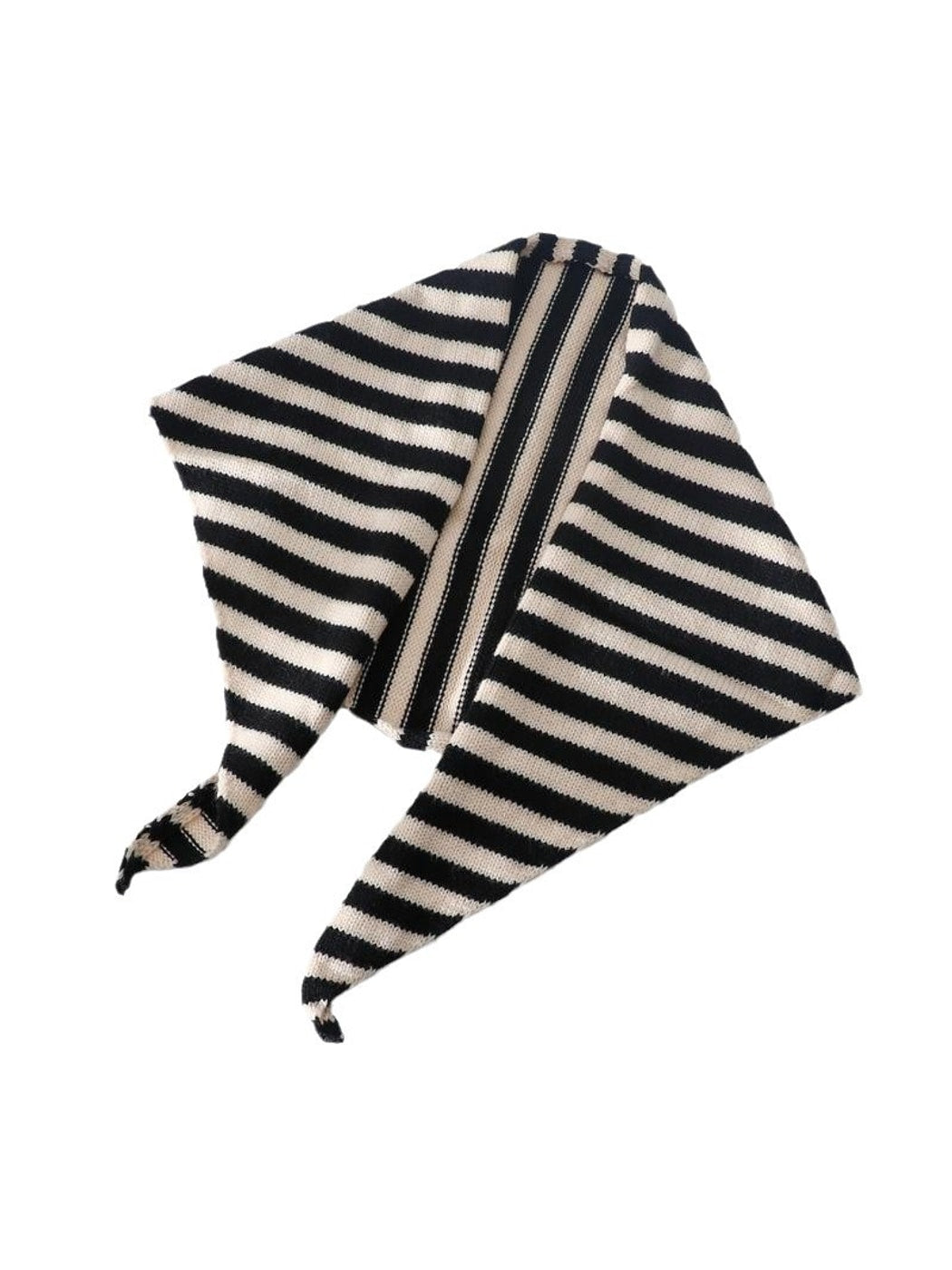 Scarvii - Striped Knit Neck Triangle Bandana