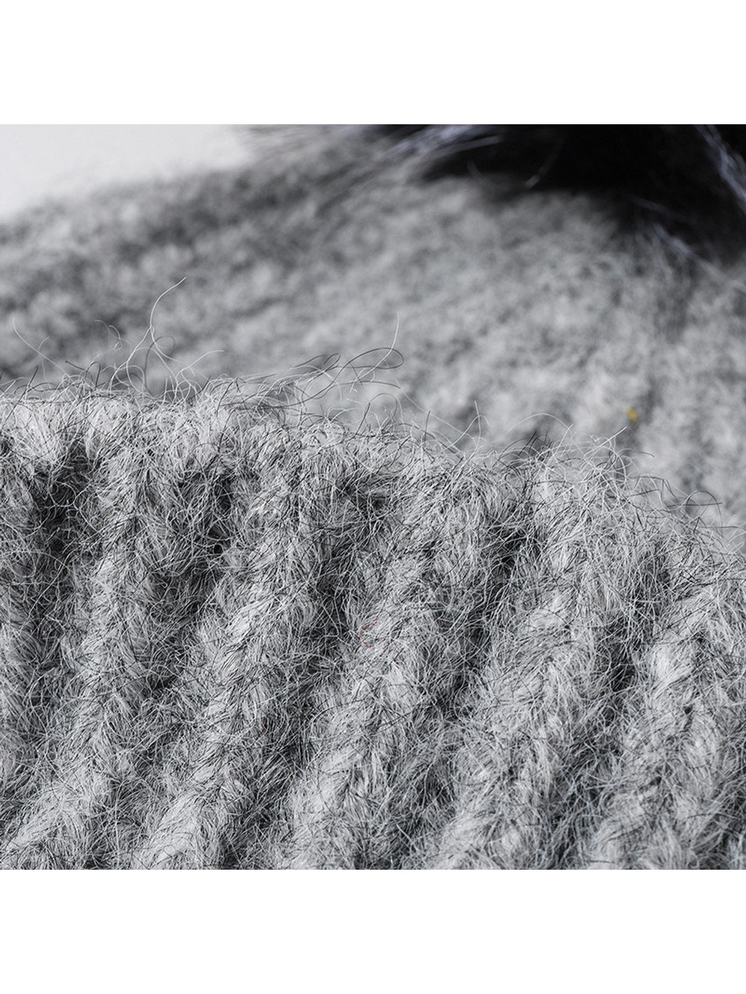 Haila - Solid Color Ribbed Cuffed Knit Beanie Hat