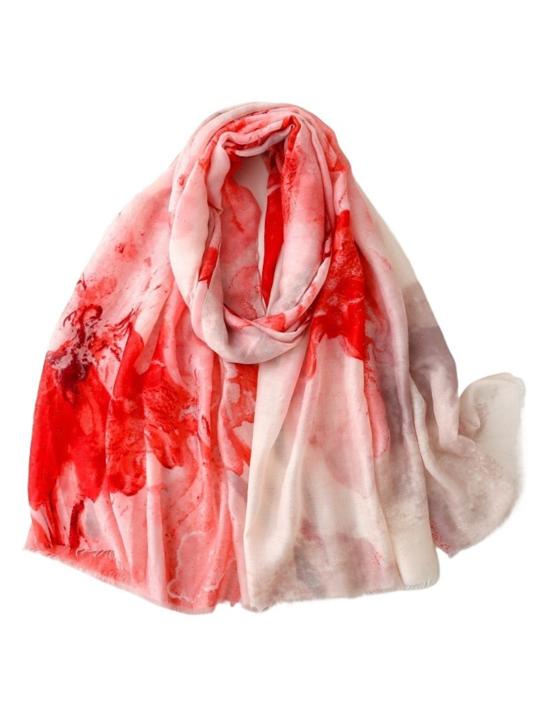 Scarvii - Gradient Style Scarf with Iris Print