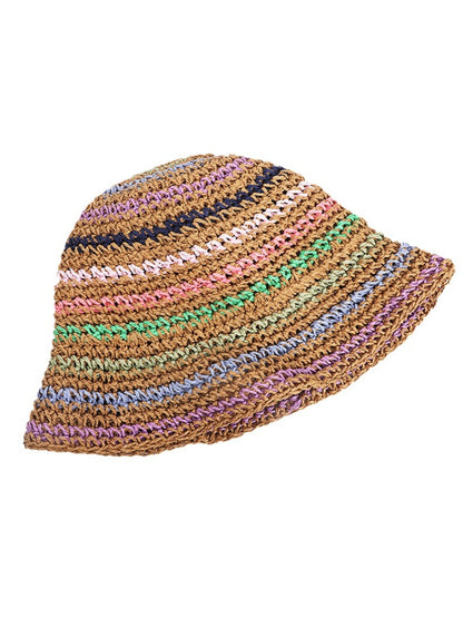 Haila - Multicolor Stripe Crochet Bucket Hat