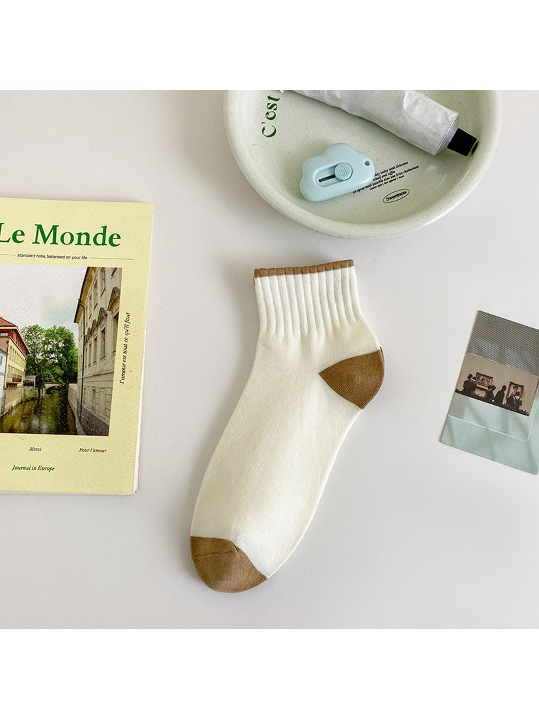 Rufia - Minimal Color Block Ankle Socks