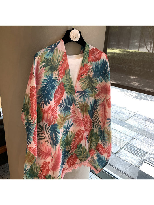 Scarvii Watercolor Rainforest Print Rectangular Scarf product image