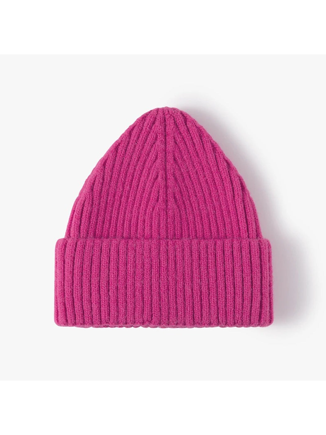 Haila - Solid Rib Knit Cuffed Beanie
