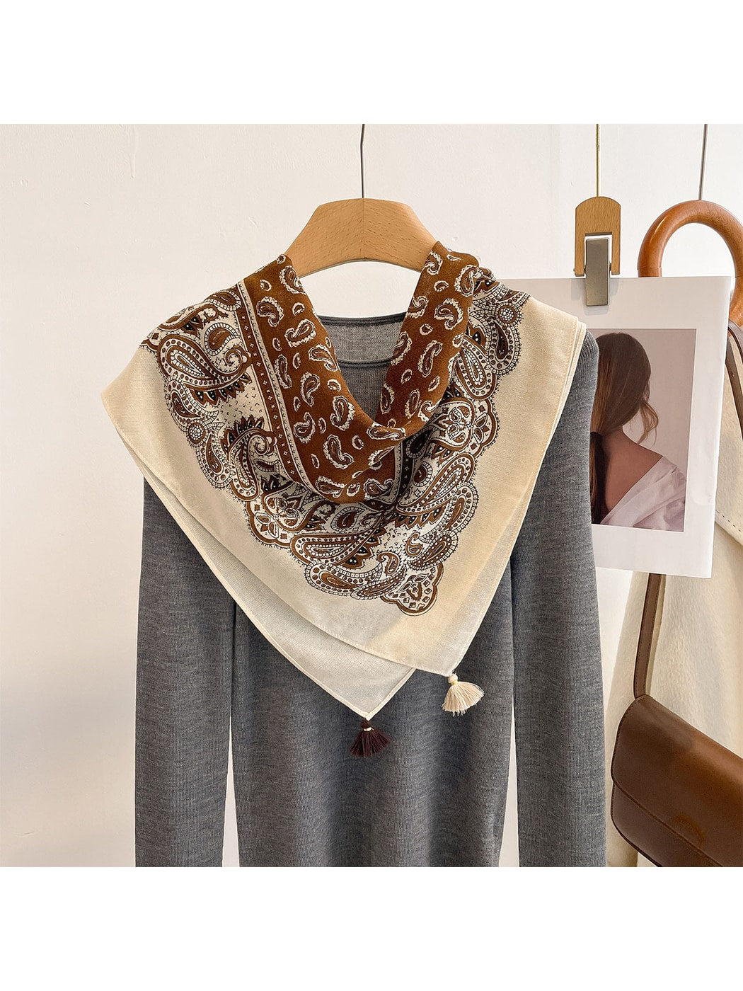 Scarvii - Boho Paisley Square Scarf