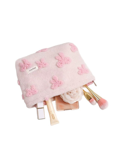 Cosbai - Teddy Bow Cosmetic Bag