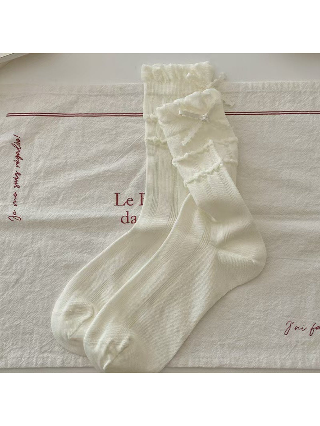 Rufia - Soft Knit Lace Trim Crew Socks product image 5