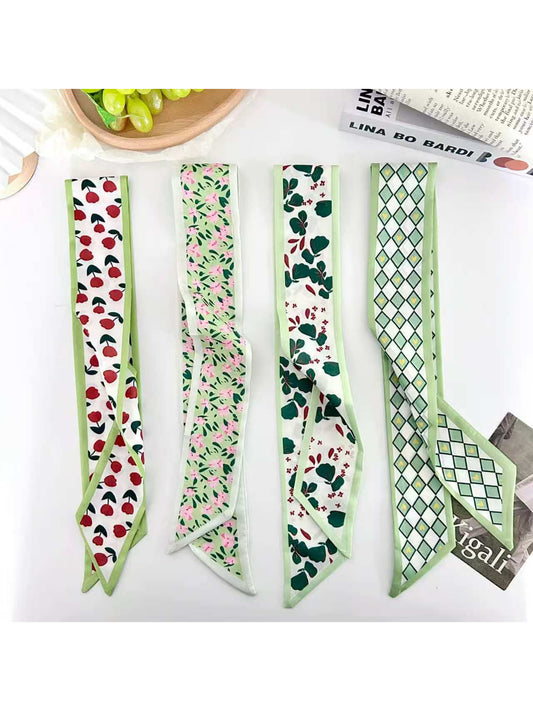 Scarvii Fresh Cherry Print Skinny Scarf