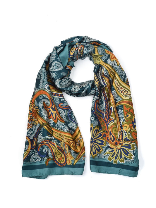 Scarvii – Abstract Paisley Print Long Scarf